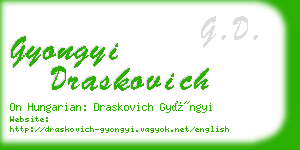 gyongyi draskovich business card